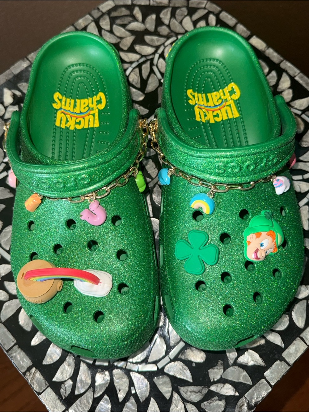 Crocs Lucky Charms 2024 Classic Clog #209444-310 w/Charms Men 7/ Women 9